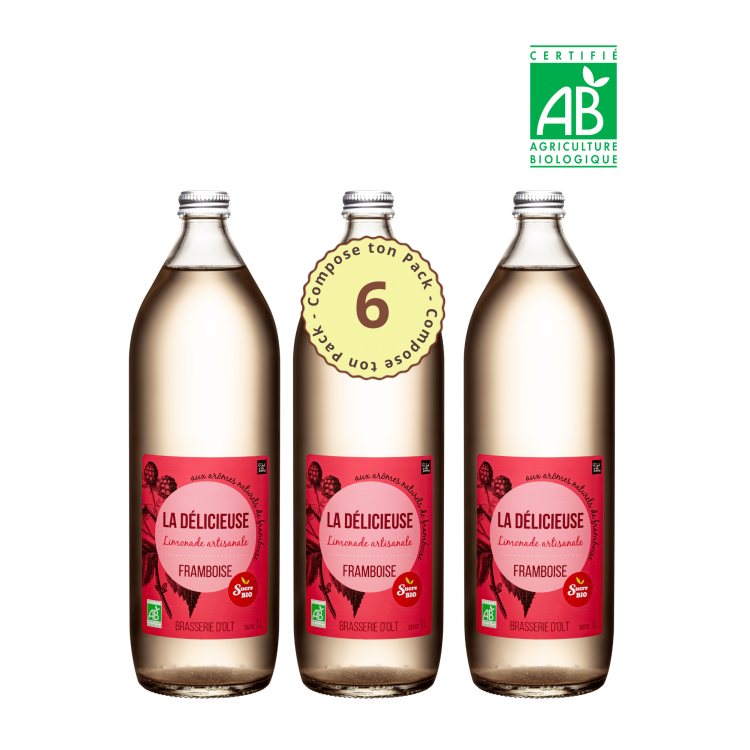 Pack 6 Limonades Bio Framboise 1L