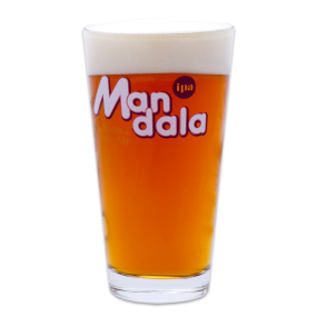 Carton de 6﻿ verres 1/2 Pinte "Mandala"﻿ Ce verre d'une contenance de 25cl est le plus approprié à la dégustation de no