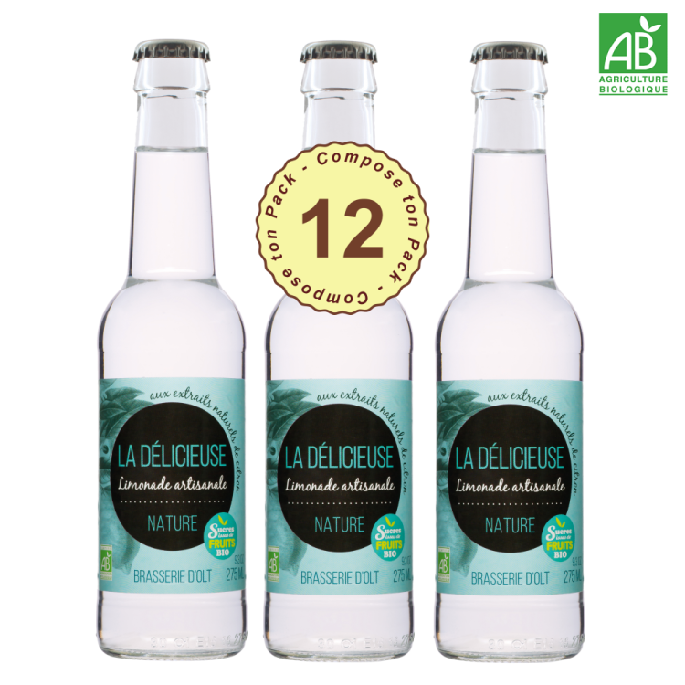 12 Limonades BIO La Délicieuse Nature Dégustation : Rafraîchissante, désaltérante, la Délicieuse BIO NATURE, à l'arôme n