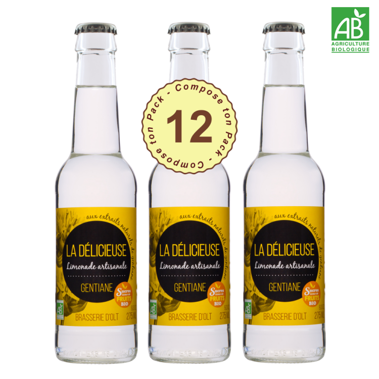Limonade BIO La Délicieuse Gentiane Dégustation: Tonique et stimulante, la Délicieuse BIO aux extraits naturels de racin
