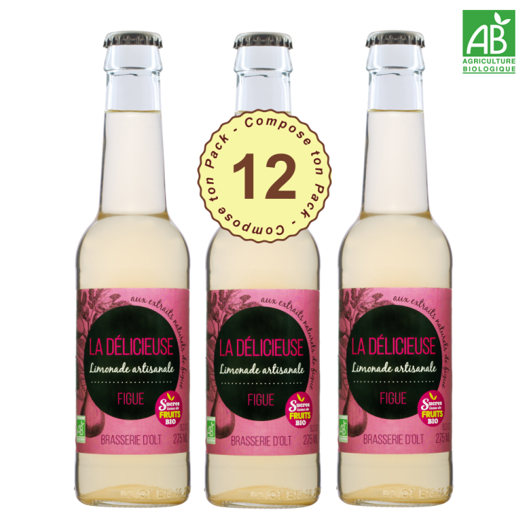 Compose ton pack personnalisable 12 Limonades450 BIO La Délicieuse Figue Dégustation: Dotée d'un goût raffiné et gourma