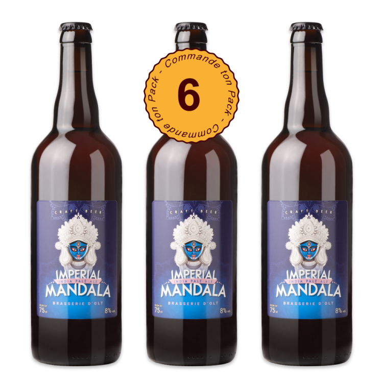 Compose ton pack personnalisable 6 Bières IMPERIAL MANDALA Double IPA Délicieusement amères (35 IBU), les India Pale Al