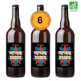6 Bières IMPERIAL STOUT Bio 75cl Découvrez l'édition spéciale et limitée de notre IMPERIAL STOUT BIO, une bière noire et